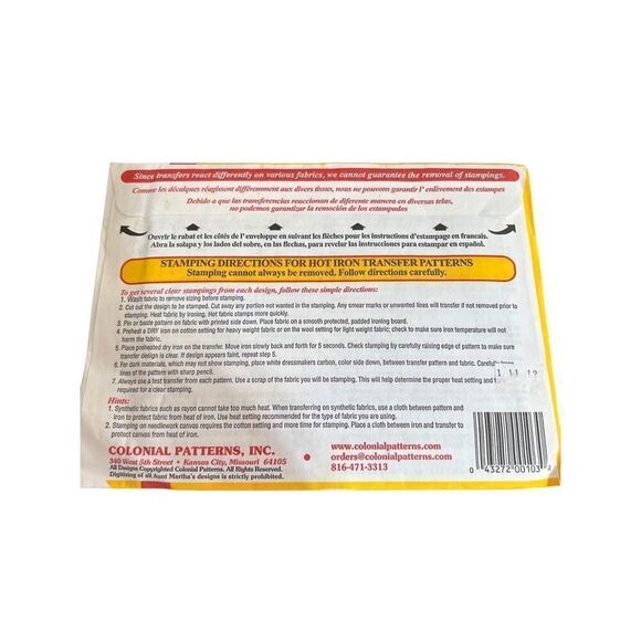 Aunt Marthas Hot Iron Transfers Proud To Be An American Embroidery Vintage 4022 - Picture 5 of 5